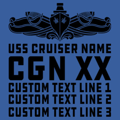 Personalized Virginia Class Cruiser (SW) - (S) Adult 5.5 oz Cotton Poly (35/65) T-Shirt Design