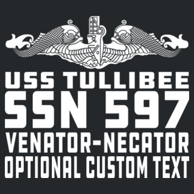 USS Tullibee (SSN-597) - DryBlend™ 50 Cotton/50 DryBlend™Poly T Shirt Design