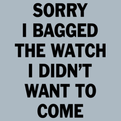 Sorry I Bagged the Watch I Didn't Want to Come - JAmerica Unisex Poly Fleece Striped Pullover Hoodie Design