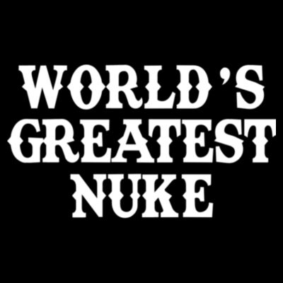 World's Greatest Nuke - Ladies' Sueded V-Neck Hooded Sweatshirt Design