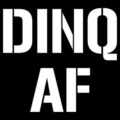 DINQ AF - Ladies' Flowy Scoop Muscle Tank - Dark Design