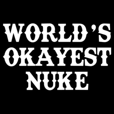 World's Okayest Nuke - Ladies' Sueded V-Neck Hooded Sweatshirt Design