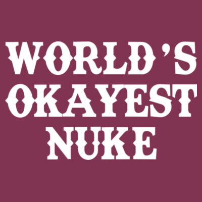 World's Okayest Nuke - Ladies' American Apparel Triblend Racerback Tank Design