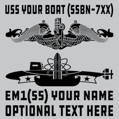 Custom: Ohio Class Ballistic Submarine - Light Youth/Adult Ultra Performance Active Lifestyle T Shirt Design