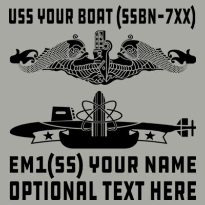 Custom: Ohio Class Ballistic Submarine - Light Ladies Ultra Performance Active Lifestyle T Shirt Design