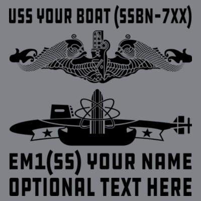 Custom: Ohio Class Ballistic Submarine - (S) Kinergy Training Light Color Tee Design