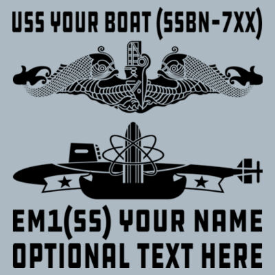 Custom: Ohio Class Ballistic Submarine - JAmerica Unisex Poly Fleece Striped Pullover Hoodie Design