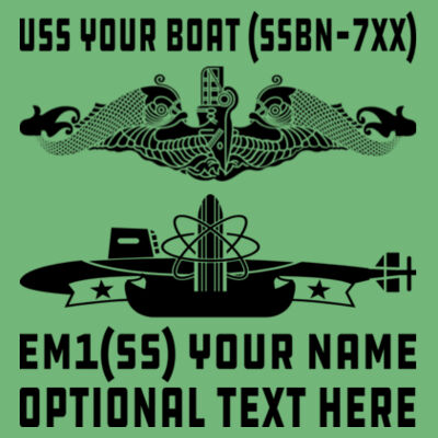 Custom: Ohio Class Ballistic Submarine - Ladies' Softstyle®  4.5 oz. Racerback Tank (S) Design