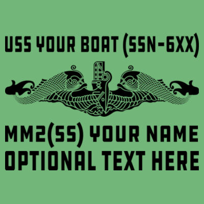 Custom: Los Angeles Class Attack Submarine - Ladies' Softstyle®  4.5 oz. Racerback Tank (S) Design