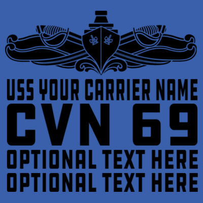 Custom: Nimitz Class Aircraft Carrier (SW) - Adult Lightweight Long-Sleeve Hooded T-Shirt Design