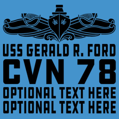 Custom: Ford Class Aircraft Carrier (SW) - Adult Softstyle® 4.5 oz. Heather Color T-Shirt (S) Design