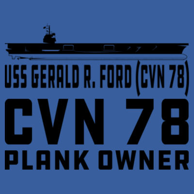 Custom: Ford Class Aircraft Carrier (Carrier) - (S) Adult 5.5 oz Cotton Poly (35/65) T-Shirt Design