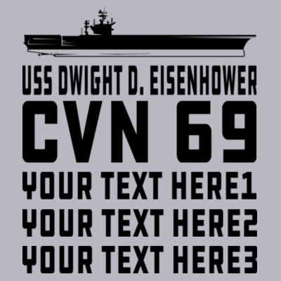 USS Dwight D. Eisenhower Carrier - Light Long Sleeve Ultra Performance Active Lifestyle T Shirt Design