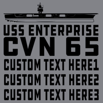 Personalized USS Enterprise with Original Island - (S) Kinergy Training Light Color Tee Design