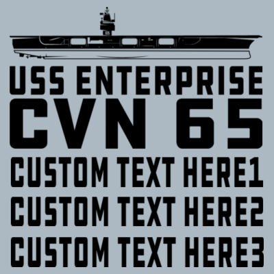 Personalized USS Enterprise with Original Island - JAmerica Unisex Poly Fleece Striped Pullover Hoodie Design