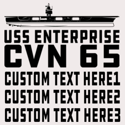 Personalized USS Enterprise with Original Island - Ladies' Flowy V-Neck Tank Design