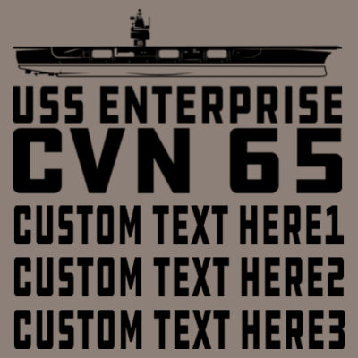 Personalized USS Enterprise with Original Island - (S) Unisex Tri-Blend Three-Quarter Sleeve Baseball Raglan Tee Design