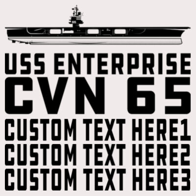 Personalized USS Enterprise with '82-2012 Island - Ladies' Flowy V-Neck Tank Design