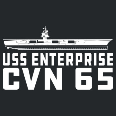 USS Enterprise with '82-2012 Island - DryBlend™ 50 Cotton/50 DryBlend™Poly T Shirt Design