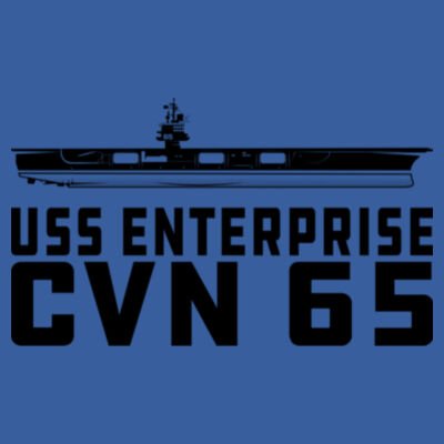 USS Enterprise with '82-2012 Island - (S) Adult 5.5 oz Cotton Poly (35/65) T-Shirt Design