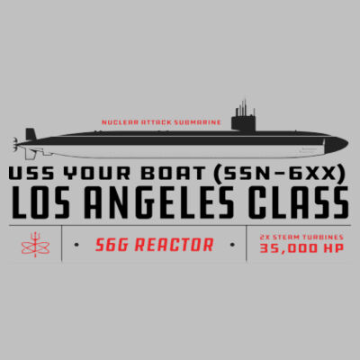Personalized Los Angeles Class Attack Submarine - 2 sided - Pub Style Stainless Steel Bottle Opener Design