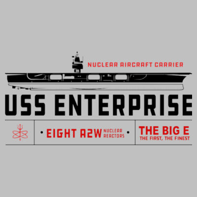 USS Enterprise with Original Island - Single sided - Pub Style Stainless Steel Bottle Opener Design