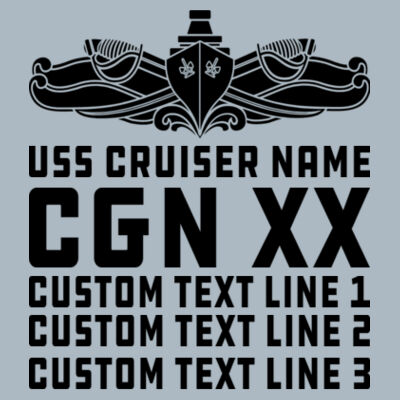 Personalized Virginia Class Cruiser (SW) - JAmerica Unisex Poly Fleece Striped Pullover Hoodie Design