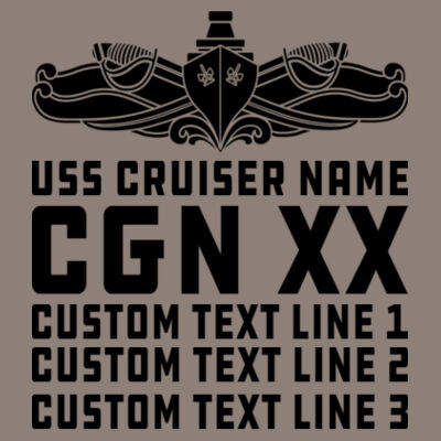 Personalized Virginia Class Cruiser (SW) - (S) Unisex Tri-Blend Three-Quarter Sleeve Baseball Raglan Tee Design
