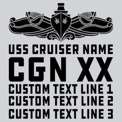 Personalized Virginia Class Cruiser (SW) - Adult Shadow Tonal Heather Short-Sleeve Training T-Shirt Design