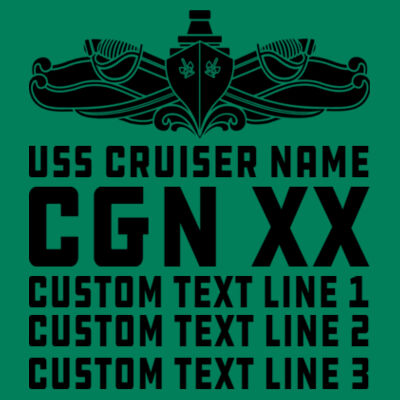 Personalized Virginia Class Cruiser (SW) - Adult 5 oz. HD Cotton™ T-Shirt (S) Design