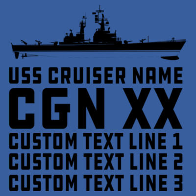 Personalized Virginia Class Cruiser - (S) Adult 5.5 oz Cotton Poly (35/65) T-Shirt Design