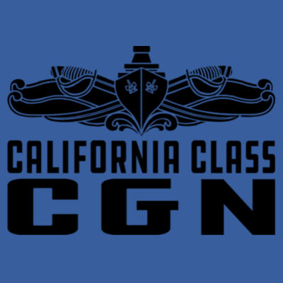 California Class Cruiser (SW) - (S) Adult 5.5 oz Cotton Poly (35/65) T-Shirt Design