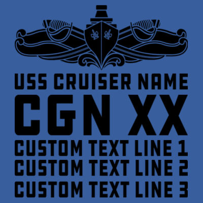 Personalized California Class Cruiser (SW) - (S) Adult 5.5 oz Cotton Poly (35/65) T-Shirt Design