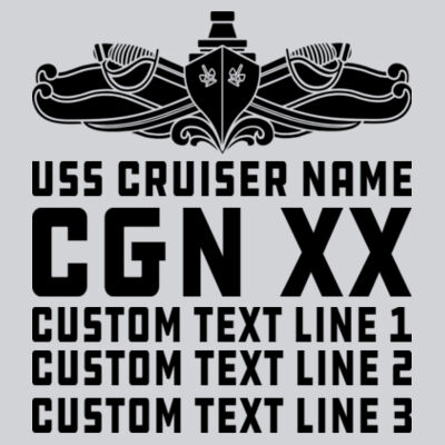 Personalized California Class Cruiser (SW) - Adult Shadow Tonal Heather Short-Sleeve Training T-Shirt Design