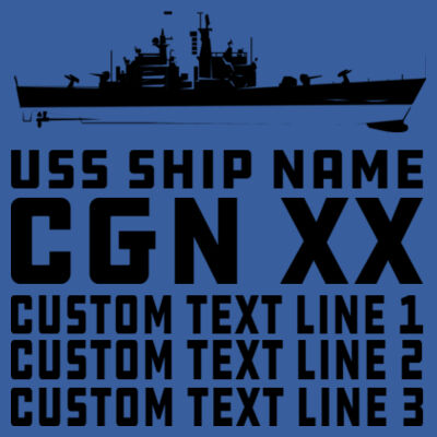 Personalized California Class Cruiser  - (S) Adult 5.5 oz Cotton Poly (35/65) T-Shirt Design
