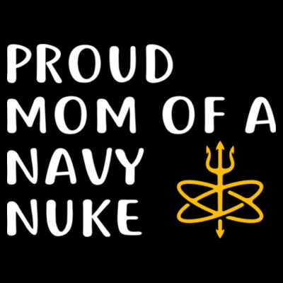 Proud Mom of a Navy Nuke with Atomic Trident - Glitter Hoodie Design