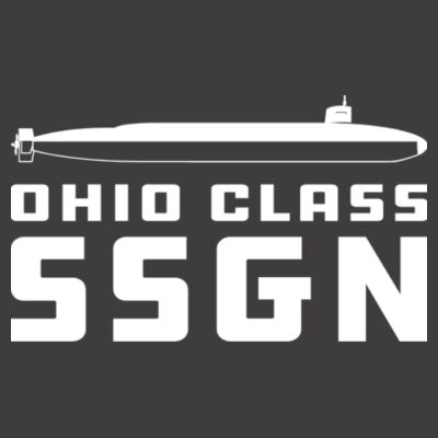 Ohio Class Guided Missile Submarine - Striped Poly Fleece Hooded Pullover Sweatshirt Design