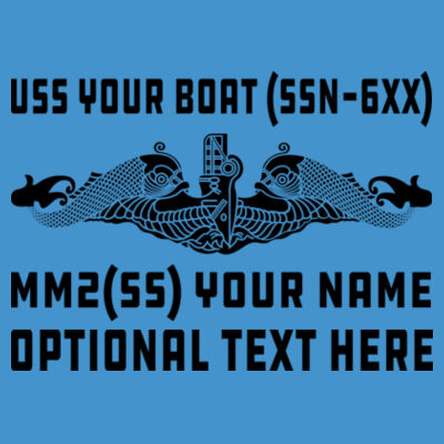 Custom: Sturgeon Class Attack Submarine - Adult Softstyle® 4.5 oz. Heather Color T-Shirt (S) Design