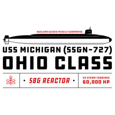 Ohio Class Guided Missile Submarine (SSGN) - 11 oz Ceramic Mug (HLCC1) Design