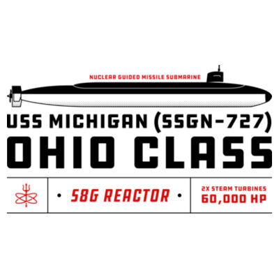 Ohio Class Guided Missile Submarine (SSGN) - 17 oz Stainless Steel Pint Glass (HLCC) 2 Design