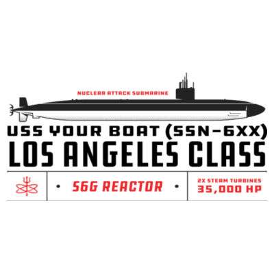 Los Angeles Class Attack Submarine - Benelux Christmas Ornament (HLCC) Design