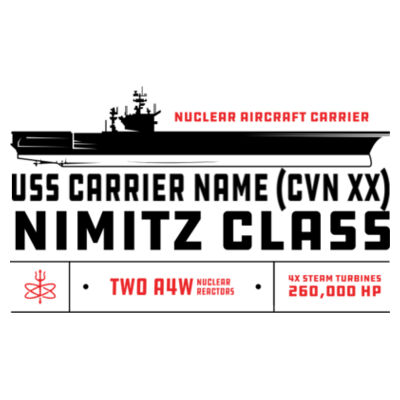 Custom Personalized Nimitz Class Carrier - Benelux Christmas Ornament (HLCC) Design