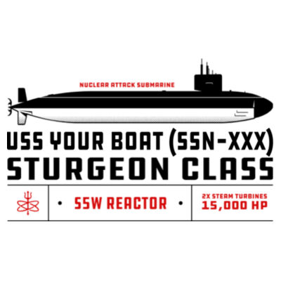 Custom Personalized Sturgeon Class Attack Submarine - Benelux Christmas Ornament (HLCC) Design