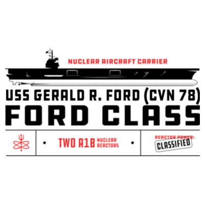 Custom personalized Ford Class Aircraft Carrier - Benelux Christmas Ornament (HLCC) Design