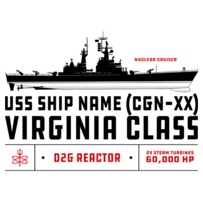 Custom personalized Virginia Class Cruiser - Benelux Christmas Ornament (HLCC) Design