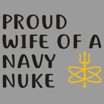 Proud Wife of a Navy Nuke with Atomic Trident - Ladies' Flowy V-Neck Tank Design