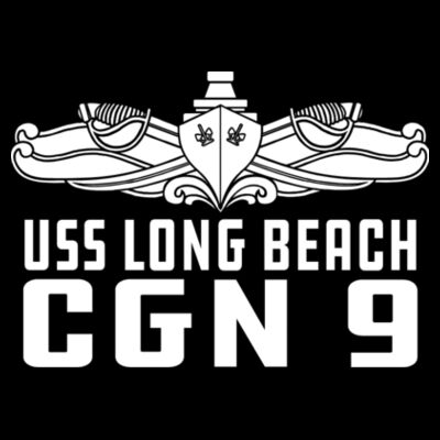 USS Long Beach (CGN-9) - Ladies' Sueded V-Neck Hooded Sweatshirt Design