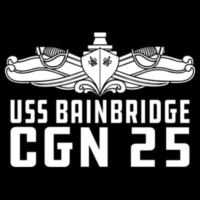 USS Bainbridge (CGN-25) - Ladies' Sueded V-Neck Hooded Sweatshirt Design