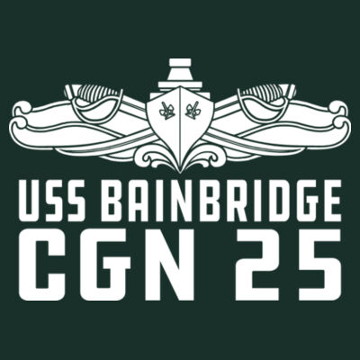 USS Bainbridge (CGN-25) - Adult Heavy Blend™ 8 oz., 50/50 Hood Design