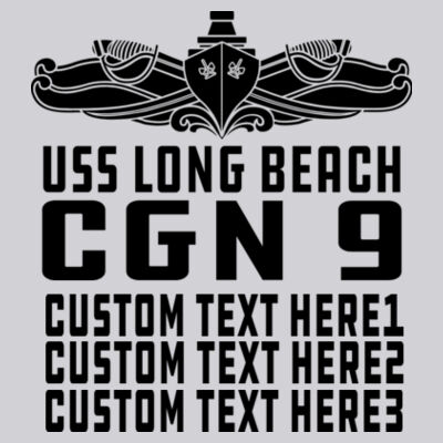 Personalized USS Long Beach (CGN-9) - Light Long Sleeve Ultra Performance Active Lifestyle T Shirt Design